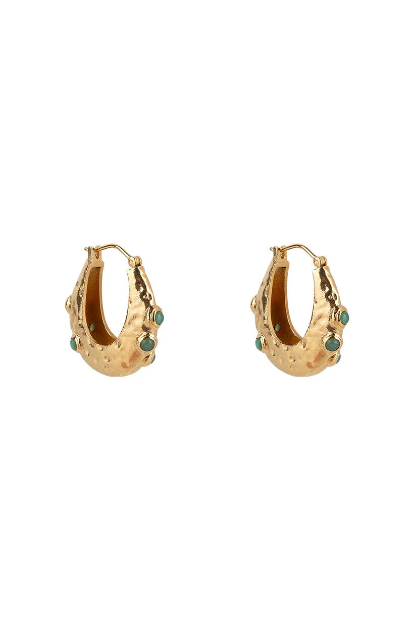 Desert Flower Stone Earrings - Image 4