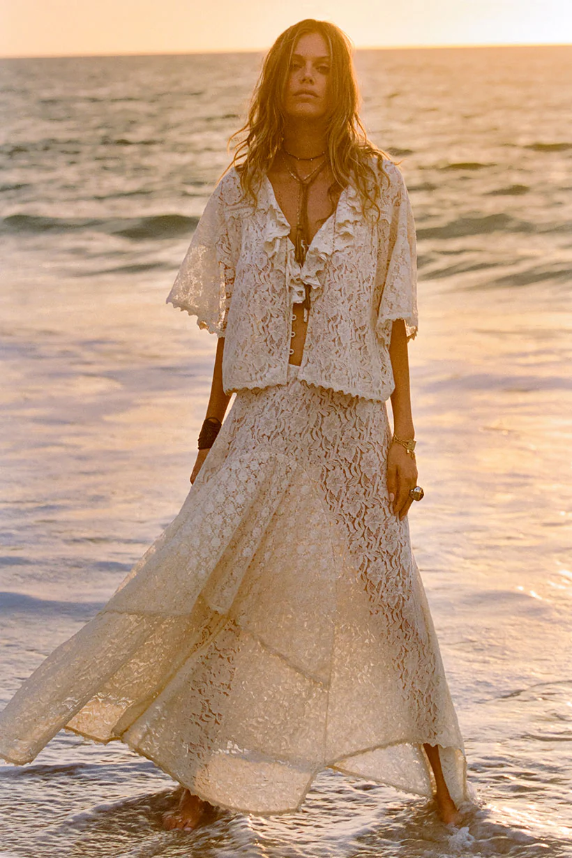 Lux Lisbon Lace Handkerchief Skirt