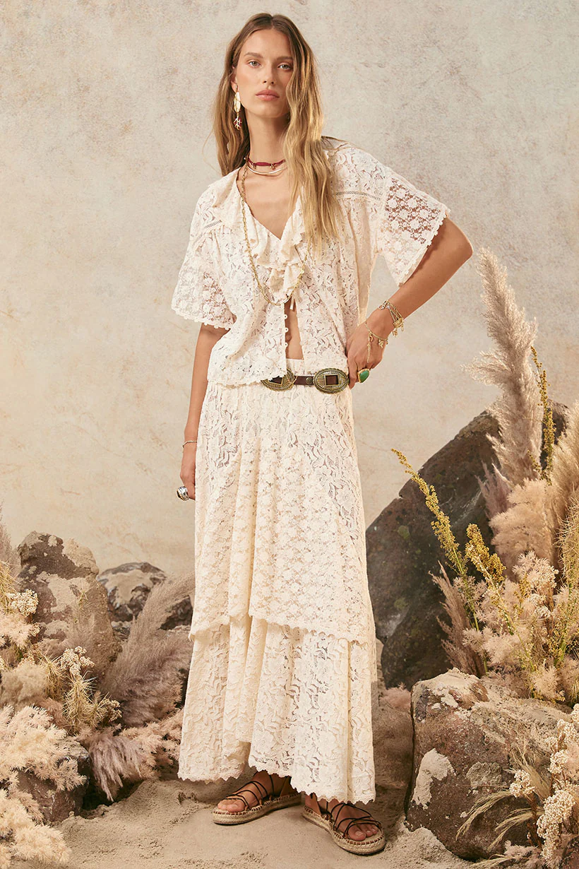 Lux Lisbon Lace Handkerchief Skirt - Image 3