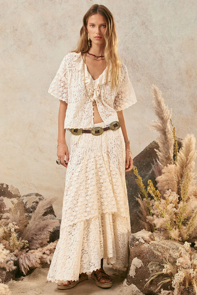 Lux Lisbon Lace Handkerchief Skirt - Image 4