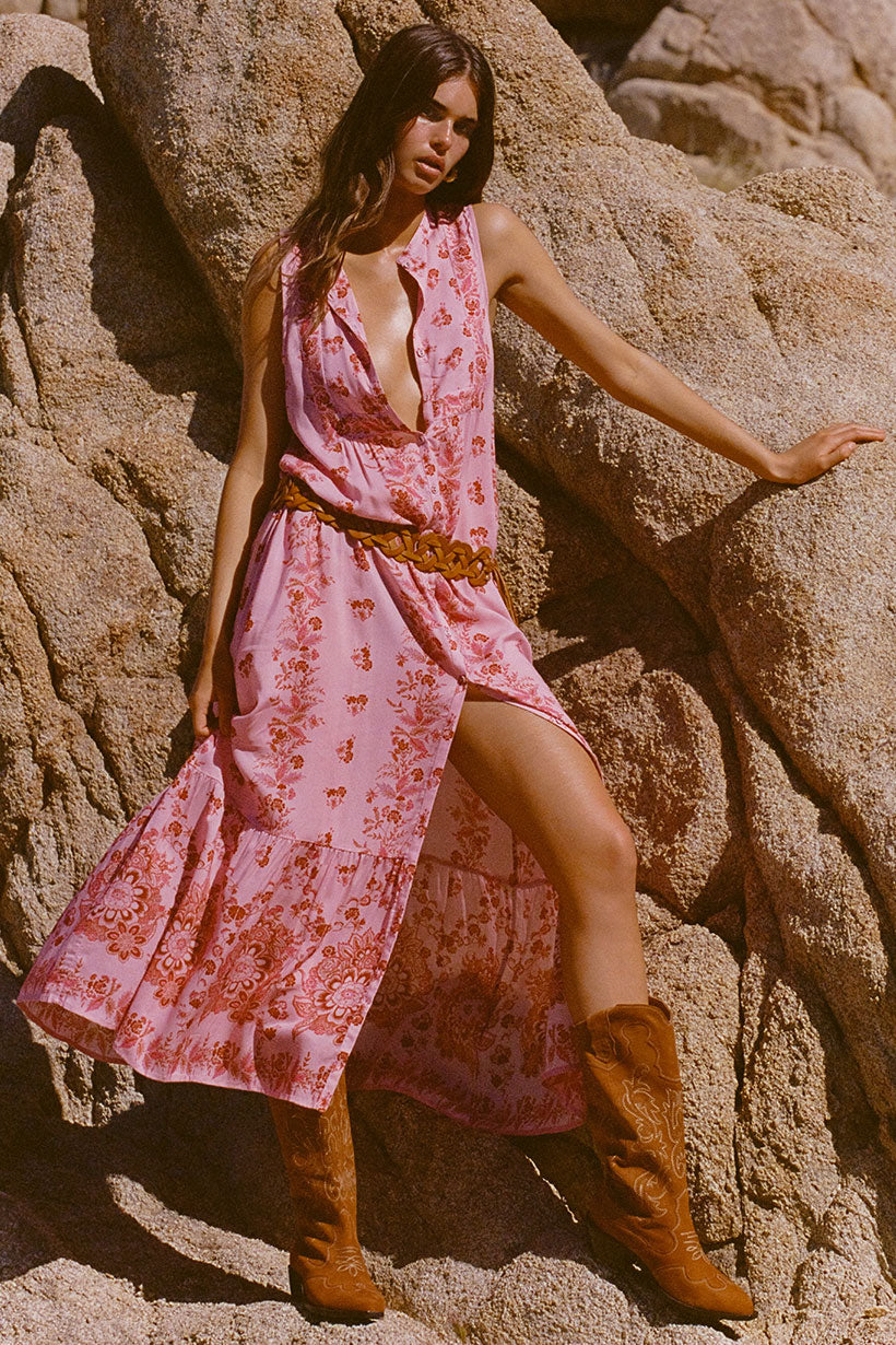 Rebel Spirit Button Through Maxi Dress - Image 2