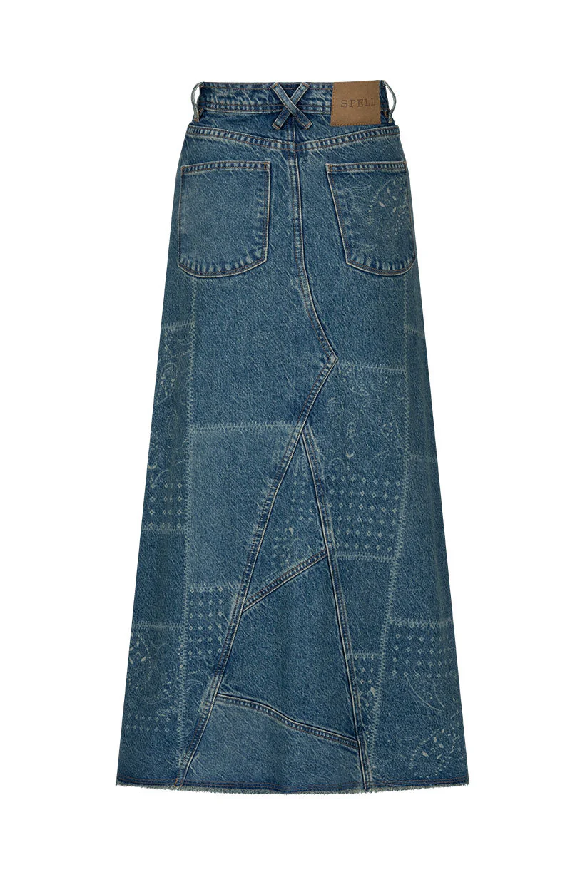 Road Trip Denim Maxi Skirt - Image 11
