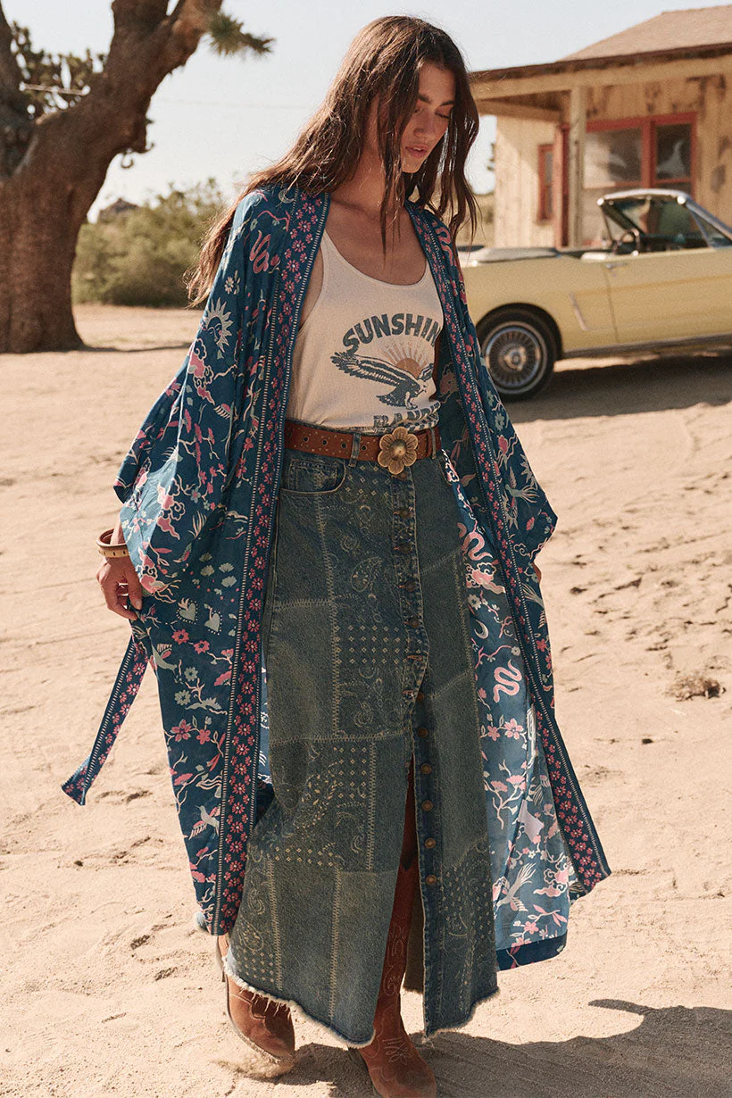 Road Trip Denim Maxi Skirt - Image 5