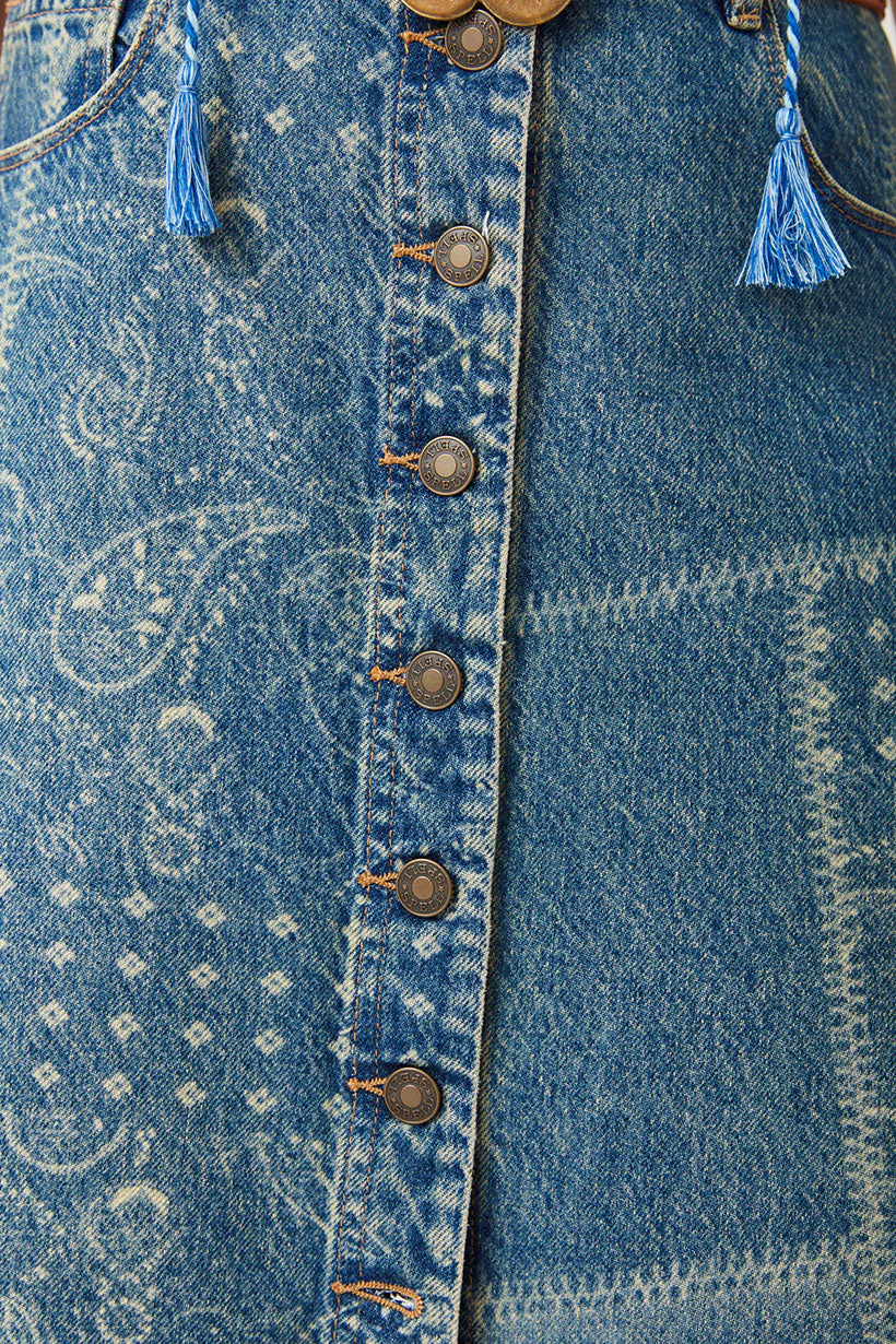 Road Trip Denim Maxi Skirt - Image 8