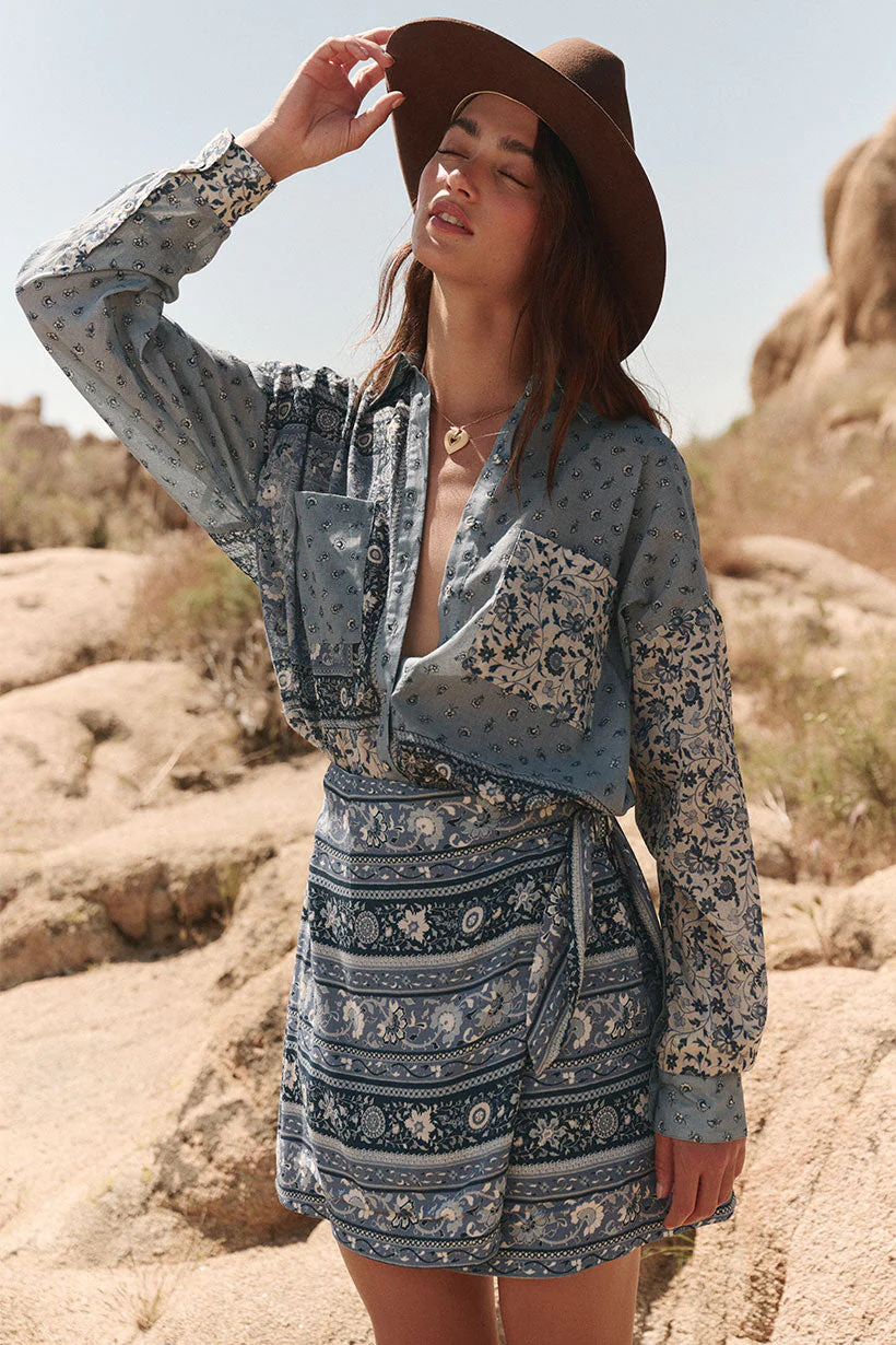 Sunshine Bandit Wrap Mini Skirt - Image 3