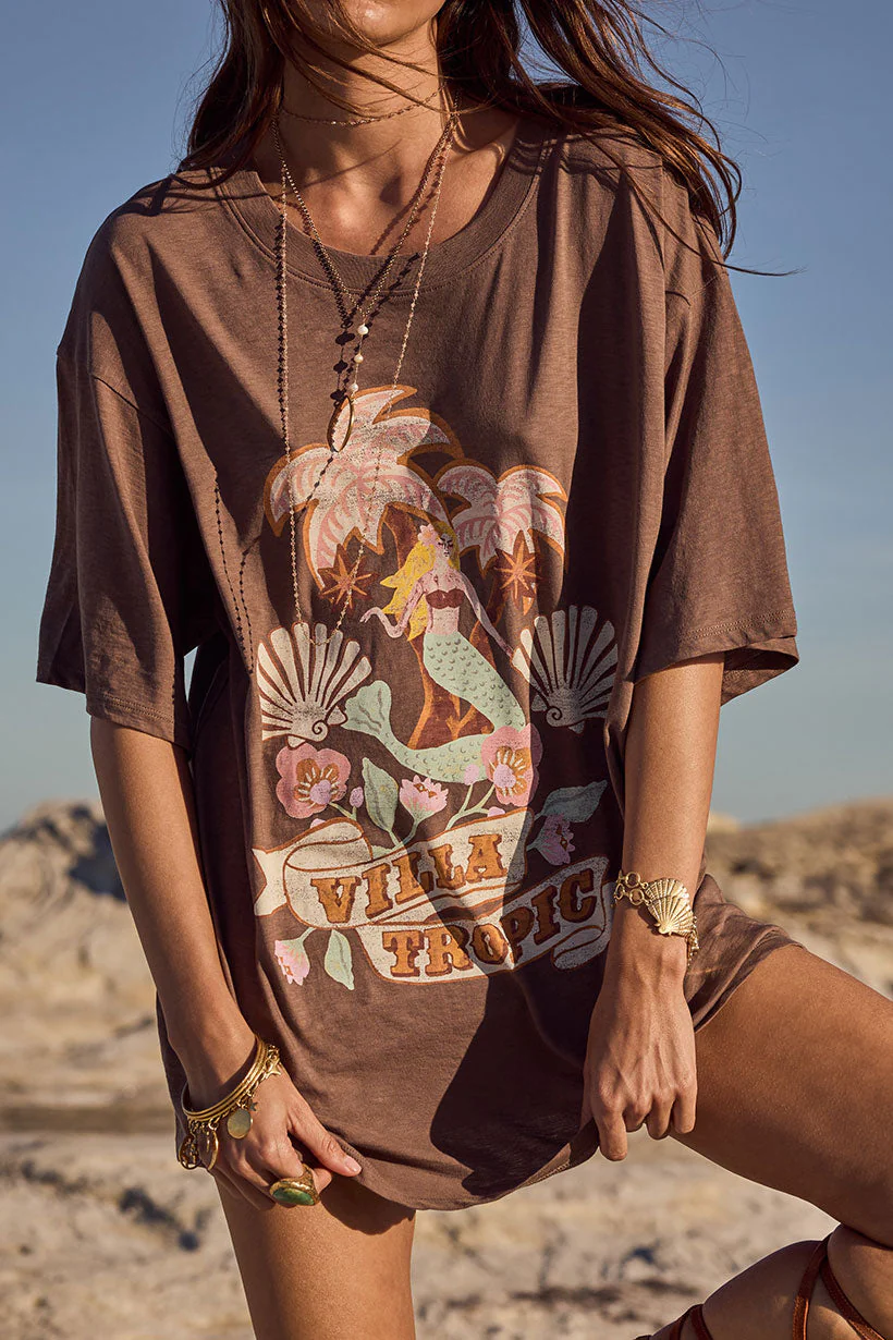 Villa Tropic Oversized Biker Tee - Image 4